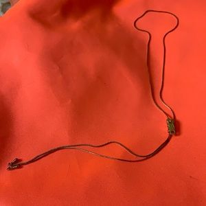 80s zipper bolo necklace